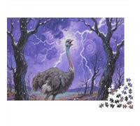 Autruche Puzzles 1000 Pièces Adulte Qualité Supérieure Défi Jouets La Terre Perdue Jeu Éducatif De l'art De La Décoration 1000pcs (75x50cm)