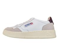 AUTRY AULM LS18 Baskets unisexes en cuir et daim Blanc et Fig, Blanc E Fig, 43 EU