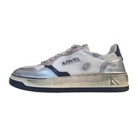 AUTRY AVLM MS13 Baskets en cuir et daim Blanc Argent Super Vintage, argent, 38 EU