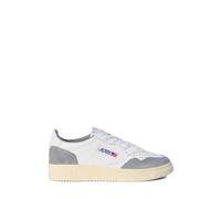 Autry - Baskets basses en cuir blanc avec détails en daim gris - Homme - Chaussures - Gris - Taille: 40 EU