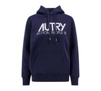Autry, Femme, Sweatshirts et sweats à capuche, Bleu, Taille: 40 FR Pull Bleu avec Capuche et Poche Kangourou