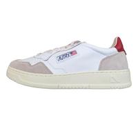 AUTRY Medalist AULM LS43 Baskets en cuir pour homme Blanc/rouge, Blanc et rouge., 46 EU