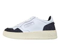 AUTRY Medalist Chaussures Femme en Cuir et Strass AULW PK03 Blanc et Noir, blanc/noir, 41 EU