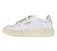AUTRY medealist Chaussures Sneakers pour Femme en Cuir AULW SW01 Blanc et Or, Blanc et or., 40 EU