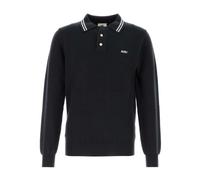 Autry - Polo Tricot avec Col Rayé - Homme - Tops - Noir - Taille: L