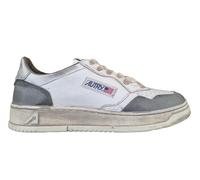 AUTRY Sneakers En Cuir Super Vintage AVLM LS10 Blanc-Gris-Vert