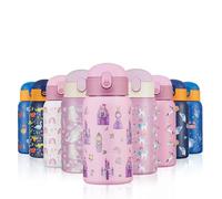 Autsel 500ml Gourde Isotherme Enfant avec Paille Bouteille Isotherme Étanche Gourde Bouteille d'eau en Acier Inoxydable sans BPA