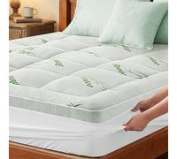 Autsel Surmatelas 150x200cm en Viscose de Bambou - sur Matelas 2 Personnes Garnissage 1000g/m² Ultra-Doux - Grand Bonnet Jusqu’à 40 cm - Respirant et Lavable en Machine