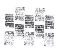 AUTSUPPL 10 feuilles Autocollants Lettres PVC et Chiffres Autoadhésifs pour Décoration DIY Surfaces Lisses Étiquettes Alphabet Vinyle pour Mur Porte Vitre Scrapbooking