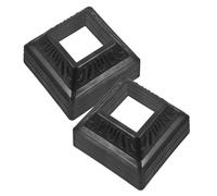 AUTSUPPL 10 pièces Cache Pied Clôture PVC Noir Manchon de Poteau Réutilisable pour Poteaux de Terrasse Porche Escaliers Habillage Décoratif Robuste et Facile à Installer
