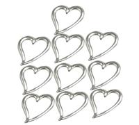 AUTSUPPL 10 pièces Charms Métal Forme de Cœur pour Bijoux DIY Accessoires pour Colliers et Bracelets Petites Breloques Pratiques pour Créations Artisanales