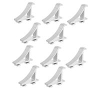 AUTSUPPL 10 pièces Lot de Clips Aluminium Inoxydable pour Étagère de Congélateur Supports Robustes pour Balconnet Frigo et Réfrigérateur Sous Plan Travail Installation Facile