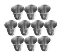 AUTSUPPL 10 Pièces Lot de Gobelets Empilables Acier Inoxydable Tasses Compactes pour Communion Résistantes et Faciles à Ranger pour Usages Religieux et Festifs