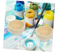 AUTSUPPL 10 pièces Lot de Mini Bols Bois Brut pour DIY Non Peints pour Décorations Projets Artisanat Fêtes et Mariages
