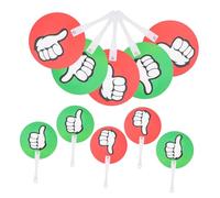 AUTSUPPL 10 pièces Palette de Vote pour Salle de Classe Tableau de Vote Portable Pratique Pagaies Vertes et Rouges pour Enseignants Accessoires pour Évaluation Classe