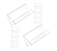 AUTSUPPL 10 pièces Présentoir Table Acrylique Transparent Porte Nom Réutilisable Double Face Support Triangulaire Moderne pour Bureau Réunions Événements et Organisation Professionnelle