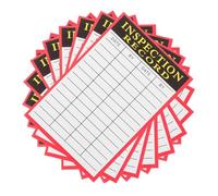 AUTSUPPL 100 feuilles Cartes Inspection pour Équipements avec Bordure Rouge Fiches Papier pour Maintenance et Contrôle Entrepôt de Pratiques et Polyvalentes