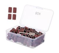AUTSUPPL 100 Pièces de Bandes Abrasives pour Perceuse à Ongles en Tissu Émeri Résine Marron, pour Polissage et Retrait de Graisse Lors de Manucure et Nail Art