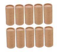 AUTSUPPL 10pièces Boîte Cylindrique Papier Kraft avec Couvercle Contenants Ronds pour Huiles Essentielles Et Thé Tube De Rangement Pratique Et Élégant