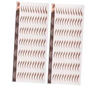 AUTSUPPL 12 feuilles Autocollants Sourcils Marron Transfert Tatouage Sourcils Épais Facile à Appliquer pour Maquillage Naturel et Mise Valeur Du Regard