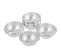 AUTSUPPL 12 Moules Demi-sphères en Alliage D'aluminium Anodisé, Taille Moyenne 5,8 X 2,8 Cm, pour Bombes de Bain, Savons Artisanaux et Pâtisseries Diy, Moules Résistants et Faciles,