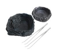 AUTSUPPL 1ensemble Bol Alimentation pour Reptiles Complet avec Pinces Bols Et Grand Accessoire pour Tortues Lézards Et Crustacés pour Terrarium Et Nourriture Reptile