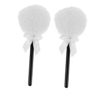 AUTSUPPL 2 Pièces Applicateur Maquillage Doux à Poils Longs pour Visage et Corps Applicateur de Finition Compact et Portable Nettoyage Facile et Usage Quotidien