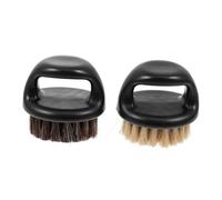 AUTSUPPL 2 pièces Brosse à Barbe Poils Naturels pour Hommes Exfoliante et Stimulante Soin Personnalisé pour Barbe Courte Bouc et Moustache Massage et Hydratation