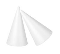 AUTSUPPL 2 pièces Cônes Polystyrène Solide pour Décoration DIY Garçon Fille Matériel Créatif Léger et Facile à Peindre pour Fêtes et Loisirs Créatifs