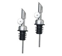 AUTSUPPL 2 pièces Distributeur Huile Inox avec Bec Verseur Automatique Anti-goutte pour Vin Vinaigre et Huile Kit Verseur Précis et Pratique pour Cuisine