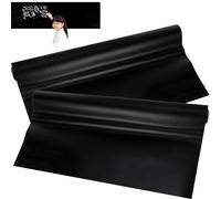 AUTSUPPL 2 pièces Film Adhésif Tableau Noir PVC Stickers Ardoise Effaçables pour École Bureau Maison Film Tableau Craie Réutilisable pour Écriture et Messages