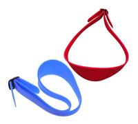 AUTSUPPL 2 pièces Gabarit Réglable Silicone pour Coupe Cheveux Homme et Garçon Fille Guide Dégradé Incurvé DIY Bande Flexible pour Contours et Finitions Précises Lot Bleu et Rouge