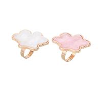 AUTSUPPL 2 Pièces Lot De Palettes De Mélange Pour Nail Art Coquillages Anneaux Palettes De Couleurs Pour Ongles (palette Blanche En Forme De Marbre + Palette Rose En Forme De Marbre) Chaque