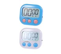 AUTSUPPL 2 pièces Minuteur de Cuisine Numérique avec Alarme Compte à Rebours Multifonctionnel pour Cuisson et Pâtisserie Affichage LCD Couleurs Aléatoires Timer Maison Couleur Aléatoire