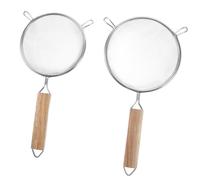 AUTSUPPL 2 pièces Passoire Inox avec Poignée Tamis Maille Ultra-fine Filtre Polyvalent pour Cuisine Filtrage Soja Jus Robuste et Réutilisable