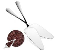 AUTSUPPL 2 pièces Pelle à Gâteau Inox Ustensile de Service Mariage et Anniversaire Spatule Ergonomique avec Bord Dentelé Léger et Résistant pour Coupe et Service de Gâteaux et Pizzas