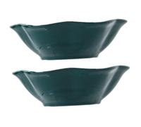 AUTSUPPL 2 pièces Petits Bols à Trempette Céramique pour Sauce Soja et Assaisonnement Coupelles Polyvalentes pour Condiments Repose-sachet de Thé Lot de Design Japonais Vert Cerisier