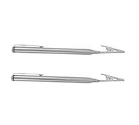 AUTSUPPL 2 pièces Pince Serrage Télescopique Acier Inoxydable Support Porte-panneau Ajustable Portable pour Signalisation Manuelle et Affichage Directionnel Lot