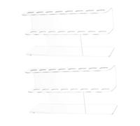 AUTSUPPL 2 Pièces Support Acrylique Transparent pour Pince à Épiler Organiseur Compartiments pour Outils de Manucure Présentoir pour Pinceaux de Maquillage Rangement Professionnel pour