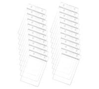 AUTSUPPL 20 pièces Lot de Porte-badges Verticaux Clairs Étanches PVC Protège-cartes Identité et Badges de Travail Pochette Claire Double Face pour Cartes Étudiant Professionnel et Bancaire