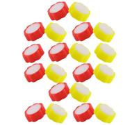 AUTSUPPL 20 Pièces Mouilleur Doigt Éponge pour Comptage Humidificateur Pratique pour Banques et Bureaux Éponge Portative Rouge et Jaune Aide Manipulation de Billets et Documents
