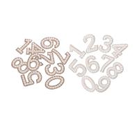 AUTSUPPL 20 Pièces Patches Chiffres à Repasser Perles et Strass Appliques Brillantes Tissu Non Tissé pour Vêtements DIY Réparation et Décoration Simple avec Fer à Repasser