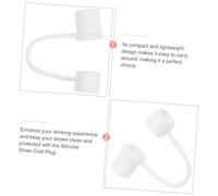 AUTSUPPL 20 pièces Silicone Straw Caps Reusable Dustproof Covers For Tumblers And Drinkware Accessories