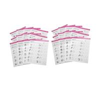 AUTSUPPL 24 feuilles Carnet Entraînement Nail Art pour Débutants Cartes Pratiques Manucure avec Motifs Variés Outil Salon pour Entraînement Prothésiste Ongulaire Lot de Blanches pour