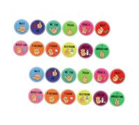 AUTSUPPL 24 Pièces Pastel Classroom Hand Signals Posters Visual Nonverbal Communication Cues For Teachers And Students Bulletin Board Decor For Elementary And Kindergarten