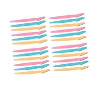 AUTSUPPL 24 Pièces Rasoirs à Sourcils Acier Inoxydable Mixtes Lames Fines Pour Modelage Précis Accessoires de Toilettage Unisexes