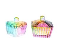 AUTSUPPL 2pièces Verre à Manucure Cristal Avec Couvercle De Accessoire Pratique Pour Mélange De Et De Nail Art Design Unique Et Compact Pour Salons De Beauté Et Usage Personnel