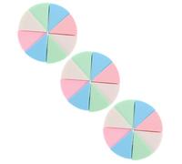 AUTSUPPL 3 ensembles Lot de Éponges Maquillage Latex Forme Triangulaire Poudre et Fond de Teint Sèches et Humides pour Filles et Femmes Réutilisables et Confortables