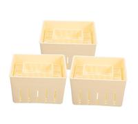 AUTSUPPL 3 ensembles Moule Presse Tofu Plastique avec Couvercle Outil de Pressage Fromage Maison Moule à Tofu et Fromage Pratique pour Cuisson et Fabrication Artisanale