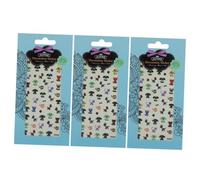 AUTSUPPL 3 feuilles Autocollants Ongles Garçon Fille Stickers Nail Art Auto-adhésifs Décorations Manucure Cartoon Chiots pour DIY